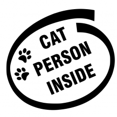Cat person inside